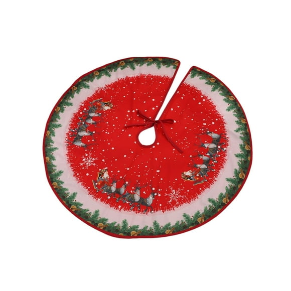 Falda para árbol de Navidad de 90 cm, base decorativa para entrada y fiesta Estilo A