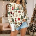 thumbnail image 7 of Jkety Vintage Christmas Sweatshirt Women Christmas Sweatshirts for Women 2025 Crew Neck Winter Holiday Cute Pullovers Yellow,L, 7 of 7
