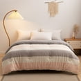 Plaid Bedding Queen Grid Duvet Cover with Zipper Ties Soft Washed