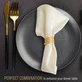 thumbnail image 4 of Set of 12 gold napkin rings and satin napkins, includes 12 satin napkins, napkin ring for dining table decoration, holiday gatherings, dinner parties, napkin rings, satin napkins., 4 of 5