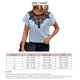 thumbnail image 4 of Mujeres camiseta crew Masajeadores de cuello manga corta Encaje suelta hem casual blusa para oficina al aire libre, 4 of 6