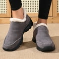 thumbnail image 2 of Winter Snow Boots for Women 2025 Outdoor Sports Fleece Lined Warm Anti Skid Slip on Hiking Walking Ankle Booties Grey Size 7, 2 of 7
