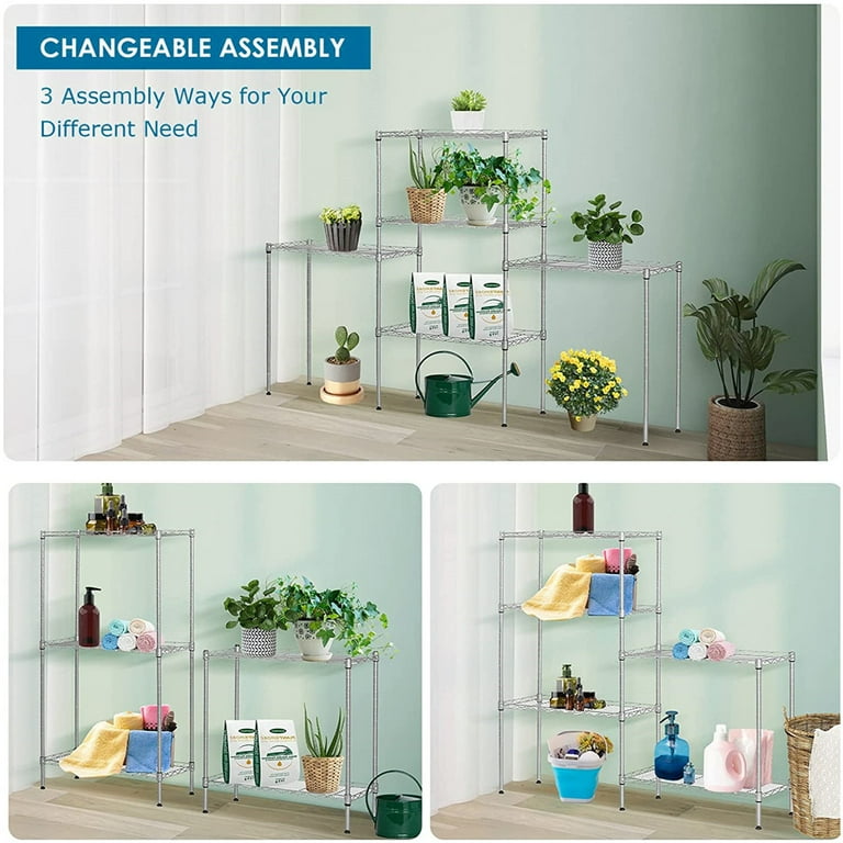 5-Shelf Shelving Unit Multifunction Changeable Assembly Floor Standing Carbon Steel Storage Rack for Kitchen Bathroom Bedroom - Black 5-Shelf Shelving Unit Multifunction Changeable Assembly Floor Standing Carbon Steel Storage Rack for Kitchen Bathroom Bedroom - Black