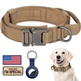 thumbnail image 1 of WAAYEE Collar Táctico para Perro, Collar Ajustable de Entrenamiento Militar de Nylon con Asa de Control y Hebilla de Metal Pesado para Perros Medianos y Grandes, con Parches y Estuche Airtags (XL, Ca, 1 of 9