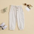 thumbnail image 2 of Gibobby Boys Pants Toddler Boys Straight-Leg Soft Pants 12 18Months 2T 3T 4T Lightweight Trousers With Side Pockets For Winter Fall Toddler Warm Sweatpants(6-12 Months ,White), 2 of 8