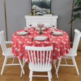 thumbnail image 2 of Christmas Round Tablecloth 70x70in(178x178cm) – Waterproof Polyester Table Cover with Full Print Design, Wrinkle Resistant & Washable for Kitchen Dining Party Decor, 2 of 6