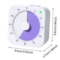thumbnail image 2 of Tong 1 Hour Visual Timer Silent Alarm Clock Timer Countdown Timer With Pause Function And Color Disk Quiet Management Timer For Home Kitchen (Batteries Not Included), 2 of 5
