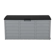 SalonMore 75gal 260L Outdoor Garden Plastic Storage Deck Box Backyard Lockable Seat Black