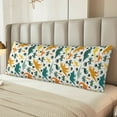 thumbnail image 2 of Balery Dinosaurs and Tropical Leaves Funda Protectora para Almohada Corporal de Algodón Hipoalergénico con Cierre(55 x 21 pulgadas), Almohadas No Incluidas, 2 of 7