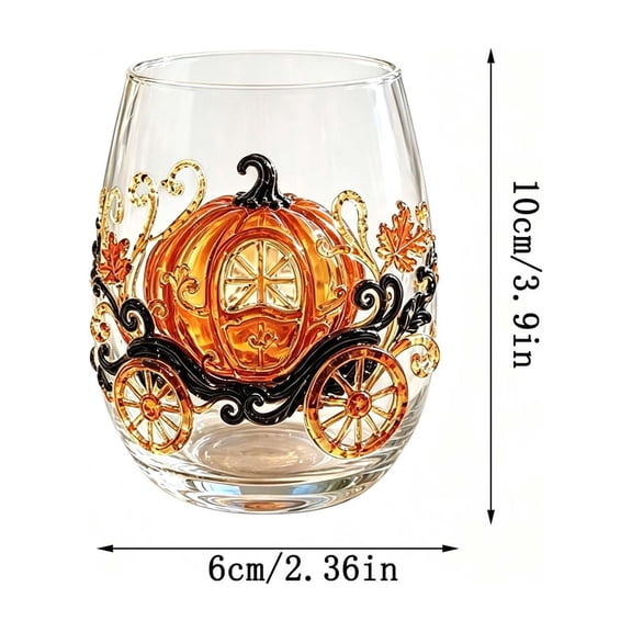 HOARBOEG Halloween Themed Transparent Glass Cup, Spooky Clear Tumbler, Festive Party Drinking Glass, Reusable Goblet, Holiday Glassware, Easy Clean Halloween Cup