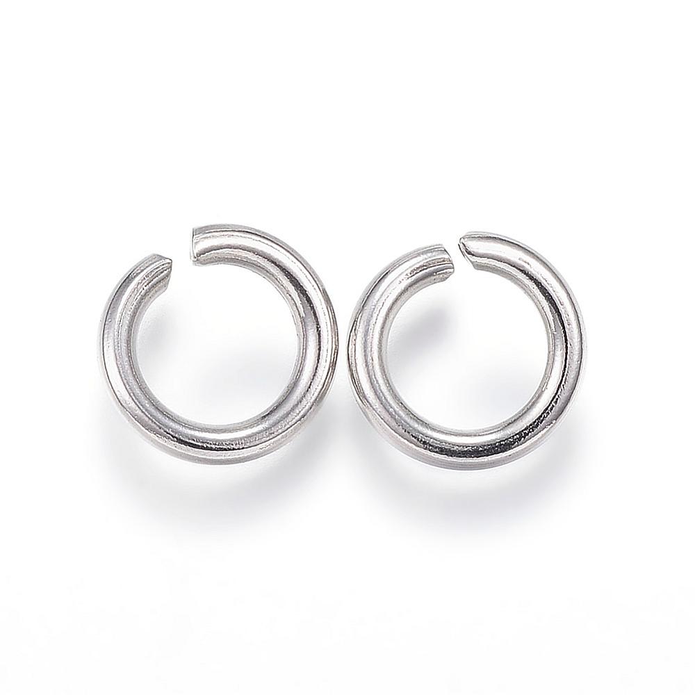 2000pcs Tarnish Resistant 304 Stainless Steel Open Jump Rings Stainless Steel color 12 Gauge 11x2mm Inner Diameter: 7mm