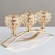 thumbnail image 3 of Portavelas de cristal de 3 brazos, candelabros de de , candelabros, candelabros, decoración para hogar B dorada Colco Candelabros de cristal de 3 brazos, 3 of 7