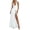 White, variant on Women's Halter Neck Sleeveless Maxi Dresses High Slit Ruched Bodycon Evening Dresses for Party Vacation