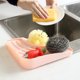 thumbnail image 3 of Soporte triangular para fregadero de cocina, escurridor de platos, soporte para esponja de jabón de baño (rosa), 3 of 4