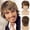 Light brown, variant on Mens Blonde Wig Short Layered Natural Fluffy Wig Synthetic Heat Resistant Halloween Cosplay Hair Wig