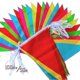 thumbnail image 4 of 50m Multicolor Pennant, Fabric Pennant Garland, Triangle Banner, Banner Flag, Outdoor Pennant 100 Pcs, 4 of 5