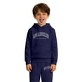 thumbnail image 6 of CAIVO Child Boys Hoodie Outfit Sets With Letter Print Casual Long Sleeve Sweatshirt Tops Pullover And Joggers Two Piece Kids Daily Wear Adorable Clothes Sets, 6 of 6