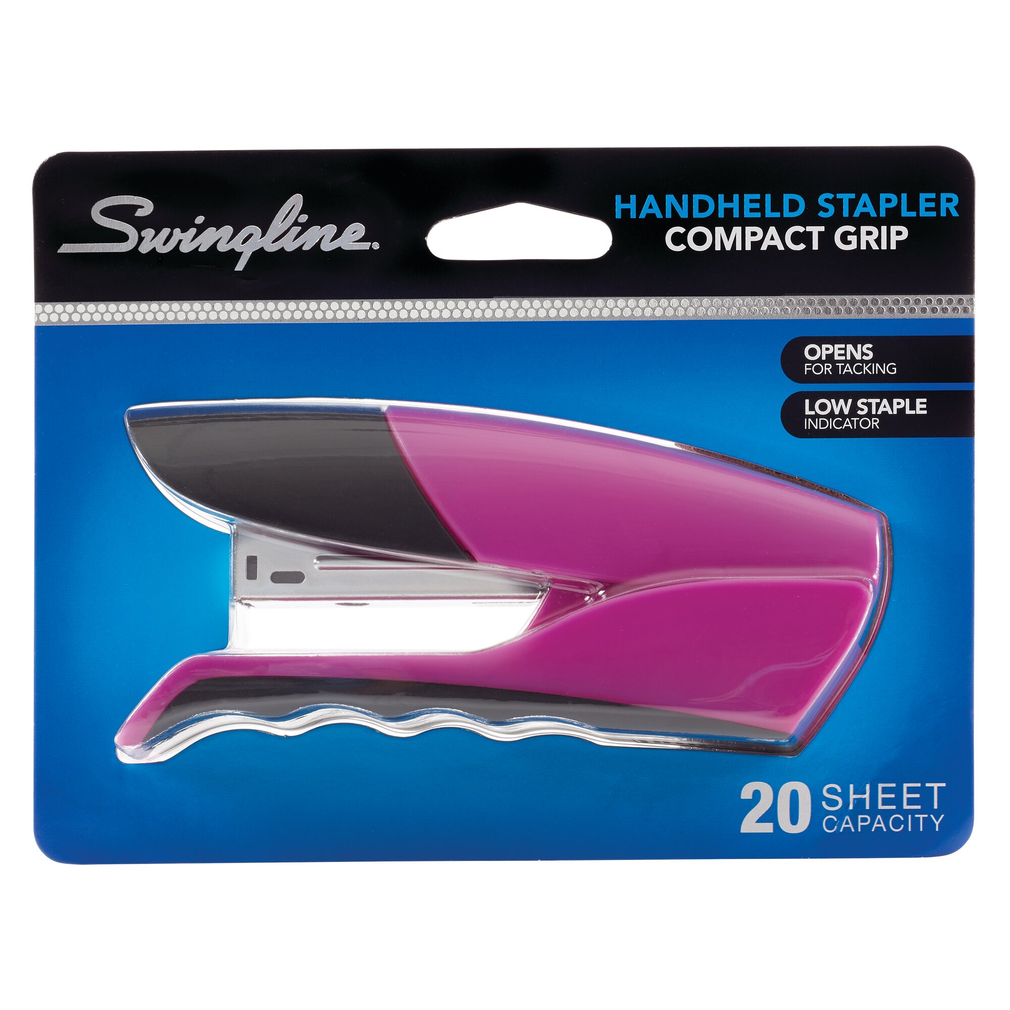 Swingline Compact Grip Stapler 20 Sheets Assorted Colors - Compact Staplers