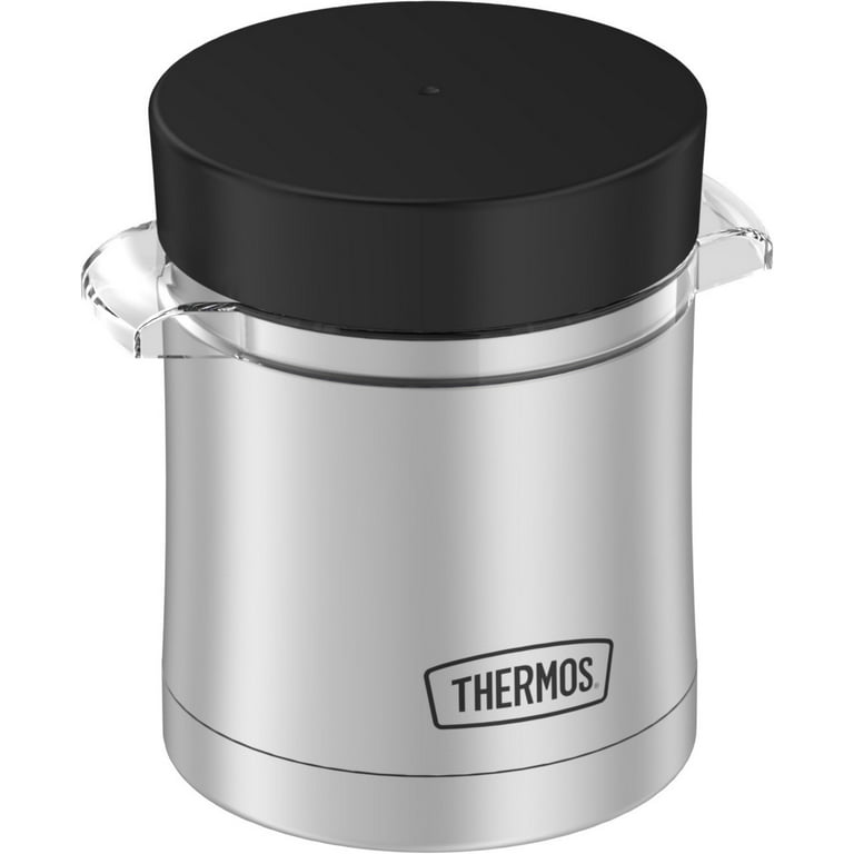Thermos 12 oz. Stainless Steel Food Jar w/ Microwavable Container -  Silver/Black 