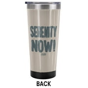 Seinfeld Official The Serenity Now 20 oz Travel Tumbler, Stainless Steel, Vacuum Insulated with Leak Resistant Slide-Lock Lid