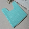 thumbnail image 4 of U-shaped Toilet Mat Water Absrobent Non-slip Elastic Skin-friendly Bathroom Rug Pad Bath Rug Showering Protection Household Home Light Blue 40*60cm, 4 of 9