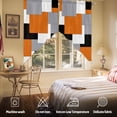 thumbnail image 5 of Swag Curtain Valances Abstract Swag Valances for Kitchen Windows Square Orange Black Grey Short Topper Curtains Valance Tier Pair for Kitchen Bedroom Living Room Bathroom 28"x36", 5 of 8