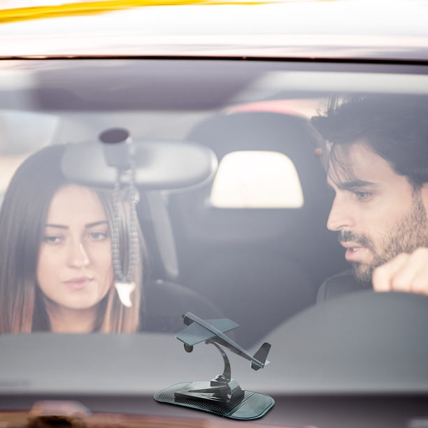 XWSHYW Decoraciones para El Hogar Adorno para Coche con Modelo de Avión Giratorio Solar, Regalo Creativo para Coche