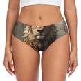 thumbnail image 1 of Fotbe Jungle Meditating Lion Calzones Estampados para Mujer – Ropa Interior de Algodón, Cómoda, Suave y Elástica-4X-Large, 1 of 6