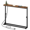 thumbnail image 6 of HOOBRO Farmhouse Adjustable Height Narrow Console Table with Charging Station, Rustic Brown, 6 of 14