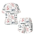 thumbnail image 6 of Wukai Cute Magic Bunny Women's Pajama Set,Short-Sleeve Top and Shorts with Elastic Waistband and Pockets for Loungewear, Yoga, and Casual Wear-Large, 6 of 8