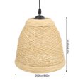 thumbnail image 2 of WHAMVOX Rattan Lamp Shades Classic Khaki Grass Vine for Housewarming 1Set, 2 of 8