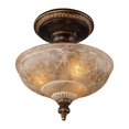 thumbnail image 1 of Restauration 3-Light Semi Flush en Bronze Doré, 1 of 3