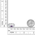 thumbnail image 6 of Gem Stone King 925 Sterling Silver Purple Amethyst and White Topaz Engagement Ring for Women | 1.68 Cttw | Round 5MM | Gemstone February Birthstone | Size 5, 6 of 6