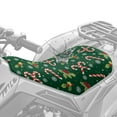 thumbnail image 4 of Uorisanigo ATV Seat Cover Soft Anti-Slip Christmas Candy Canes Print Four-Wheeler Seat Cover Waterproof Protection Accessories Universal Fit for Polaris Scrambler 400 500 850 1000, 4 of 7