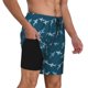 thumbnail image 2 of Balery Cute Shark Bañador para hombre, shorts de playa de secado rápido con entrepierna y forro de compresión-Large, 2 of 6