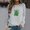 Grey, variant on Women's Printed Long Sleeve Pullover Sweatshirt, Soft Loose Casual Fashion Blouse Top For Women Daily Autumn Winter Street Leisure Wear White M