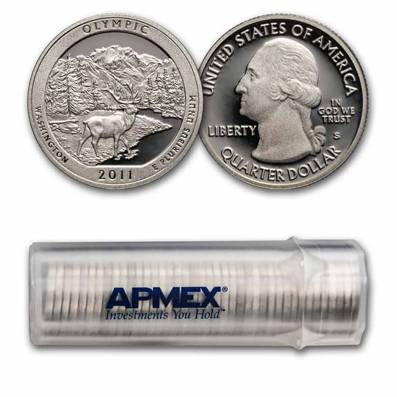 2011-S ATB Quarter Olympic National Proof 40-Coin Roll (Silver)
