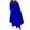 Blue, variant on biudgviw Maxi Dress for Women Fashion 3/4 Sleeve Crewneck Solid Color Party Dress Fall Flowy Belted Ruffle Dresses