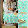thumbnail image 5 of Pioneer Flower Floral Print Pattern Round Tablecloth 60 X 60 Inch, Wrinkle Resistant Wipeable Table Cloth for Kitchen Dining Picnic Patio Party, 5 of 6