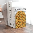 thumbnail image 6 of Junzan Colorful Bohemian Sunflower for Wood Bookends,1 Pair Book Ends for Shelves Book Holder Stand Decorative Book Stoppers for Heavy Duty Books/CD/File/Video Games, 6 of 8