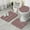 Red And White, variant on Red and White Christmas Folk Pattern Bathroom Rugs Sets 3 Piece,Toilet Cover Set,Absorbent Non Slip Bathroom Mats Sets with U-Shaped Contour Rug Toilet Rug Set