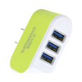 thumbnail image 4 of Wisewang Wall Charger 3 Port Plug Small Compact USB Power Adapter Safe Phone Charging Cell Phones Cameras Socket Mobile Green 5Set, 4 of 6