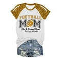 thumbnail image 4 of Womens Sequin Football Shirts 2025 Game Day Funny Graphic Short Sleeved Tops Summer Trendy Casual Pullover Tee Blouses, 4 of 5