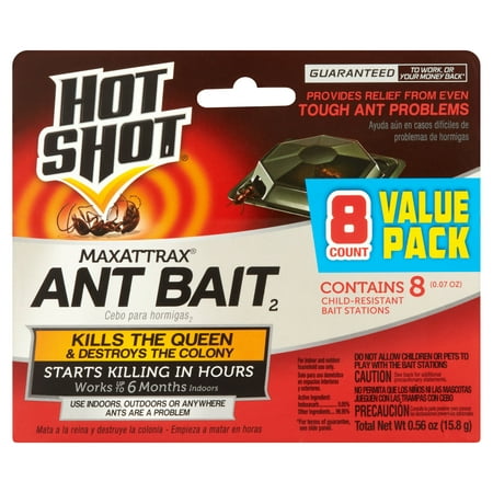 (2 Pack) Hot Shot MaxAttrax Ant Bait Child-Resistant Stations,