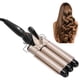 thumbnail image 1 of Rizador de cabello Higoodz 3 Barriles Triples 25 mm Rosa, 1 of 7