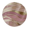 thumbnail image 4 of Chilfamy Rose Gold Marble Round Table Cloth Cover Washable Fitted Decorative Tablecloth Waterproof Polyester Tablecloth for Restaurants Banquets White, 4 of 8