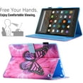 thumbnail image 5 of Case for All-New Amazon Kindle Fire 7 Tablet 12th Generation (2022 Release),PU Leather Card Slots Case Multi-Angle Viewing Smart Folio Stand Wallet Protective Case with Auto Wake/Sleep,Pink Butterfly, 5 of 6