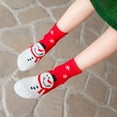 thumbnail image 3 of GYRATEDREAM 5 Pairs Fuzzy Christmas Socks for Kids, Winter Slipper Warm Soft Cartoon Cozzy Socks for Boys and Girls, Kids Fluffy Fleece Lined Warm Home Socks for 7-9Y Multi-color, 3 of 5