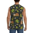 thumbnail image 4 of Bingfone Funny Sloths In The Forest Pattern Men's Tank Tops Workout Sleeveless Tee Shirts Running Beach Tanks for Men-X-Large, 4 of 8