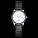 thumbnail image 2 of Reloj de cuarzo de negocios con escala de diamantes de imitación para hombres y mujeres, correa de cuero de PU negra T227-A (blanco, S), 2 of 2